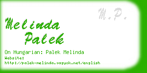 melinda palek business card